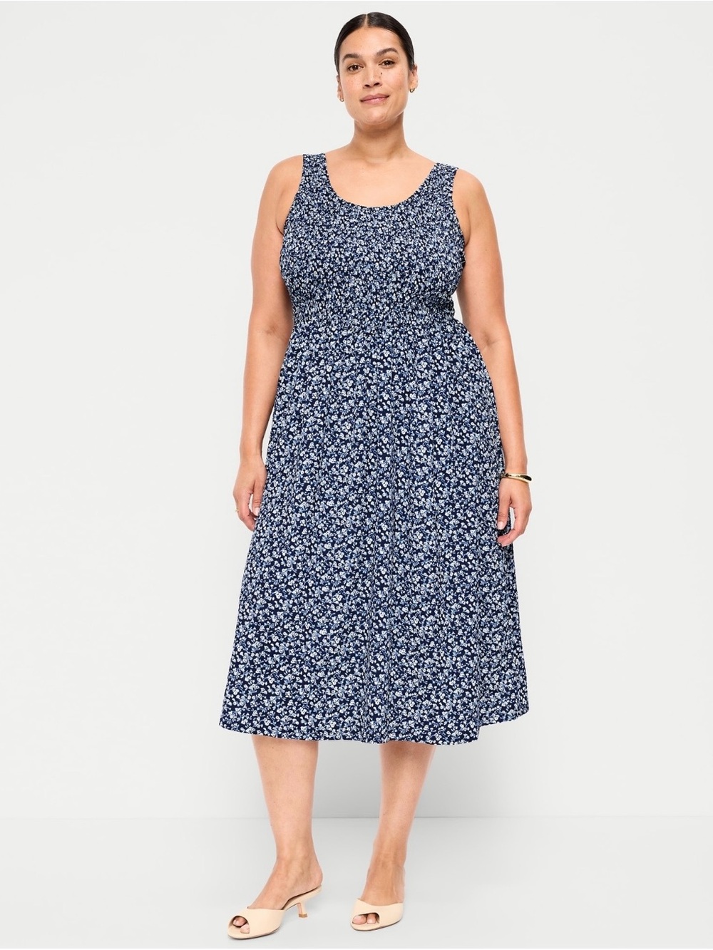 NEW Old Navy blue floral tank dress